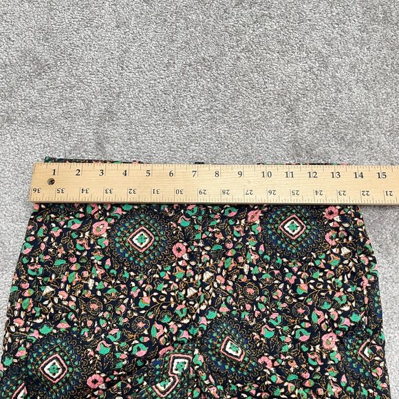 J.Crew Skimmer Crop Ankle Pants Womens 00 Navy Blue Floral Mid Rise Casual 28x25 - Picture 5 of 12
